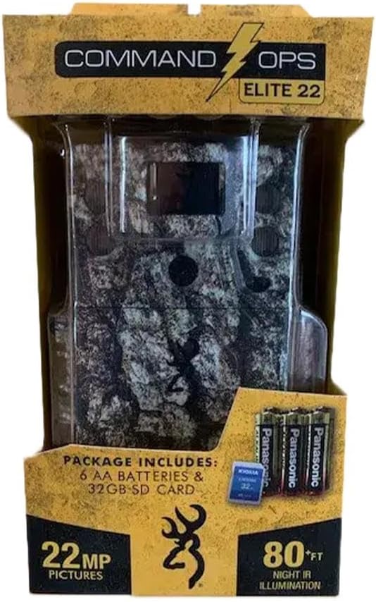 Browning Trail Cam Command Ops Elite 22mp Batteries/sd BTC-4E22CP