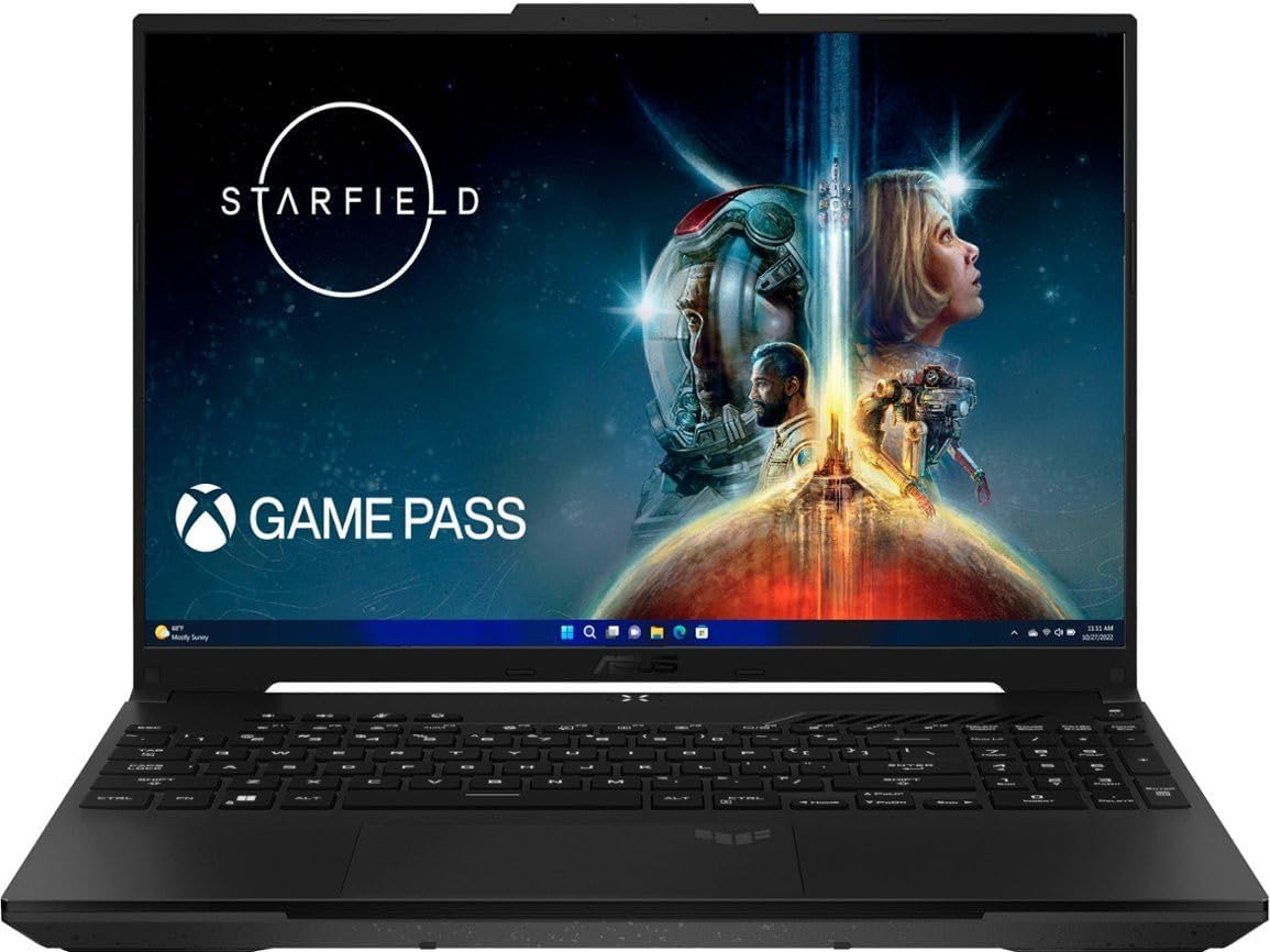 ASUS TUF Gaming A16 Laptop 16" FHD+ 165Hz 7ms 100% sRGB AMD Octa-core Ryzen 7 7735HS 16GB RAM 1TB SSD Radeon RX 7700S 8GB (>RTX4060) Backlit USB-C USB4 Fast Charging Win11 Black w/ICP Accessories