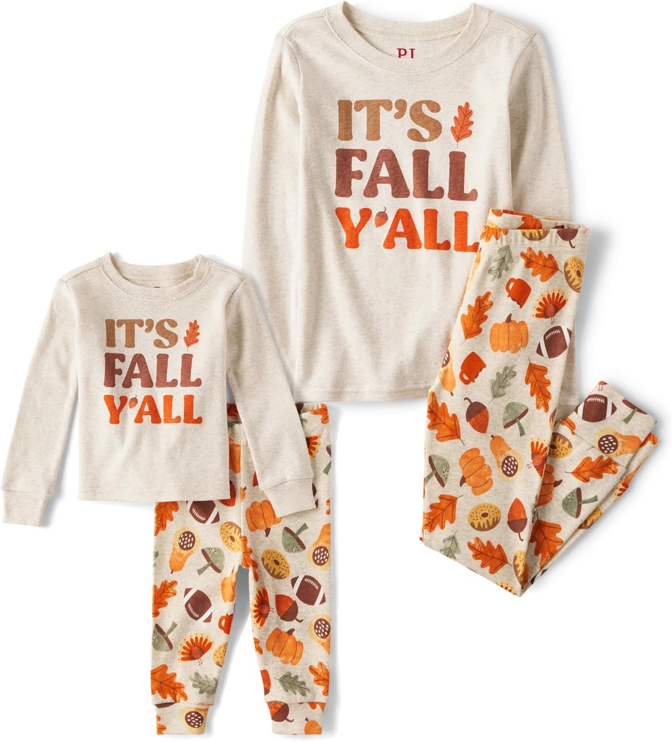 The Children's Place Baby Family Matching, Fall Harvest Pajama Sets, Cotton