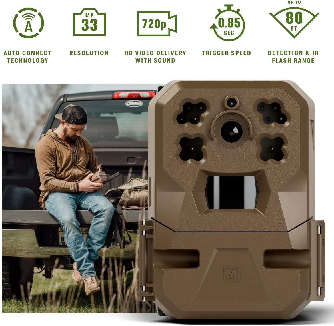 Moultrie Edge Cellular Trail Camera - Edge and Edge 2 - Nationwide 4G LTE - HD Video-Audio - Built in Memory - Cloud Storage