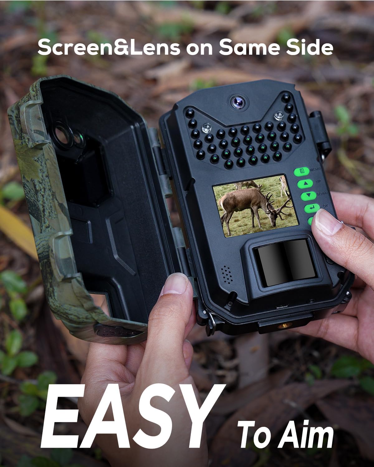 iZEEKER Trail Camera, 32MP 1080P Game Camera with 940nm No Glow Night Vision Motion Activated 0.2s Trigger Time, IP66 Waterproof, Hunting Camera for Wildlife Monitoring Outdoor Security Deer Scouting